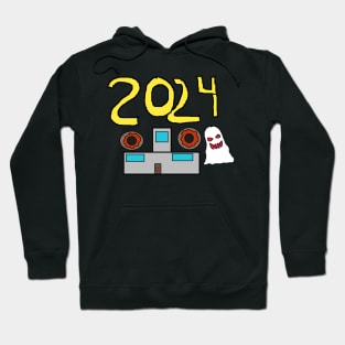 pixel art 2024 paranormal donut graduation Hoodie